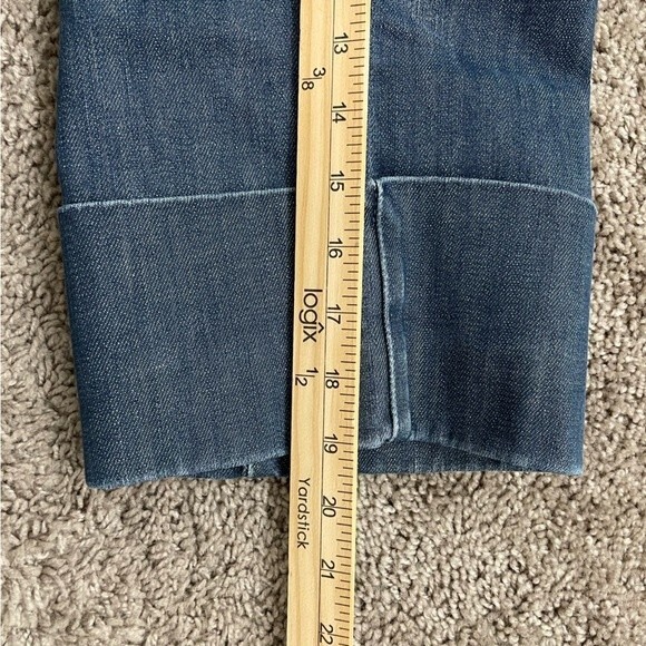 Levi’s Sun Set Gold Button Pocket Denim Capris Size 8 Vintage Cuffed Jeans - Picture 9 of 9